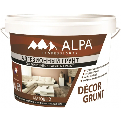 Адгезионный грунт Alpa Professional Decor Grunt 2 л
