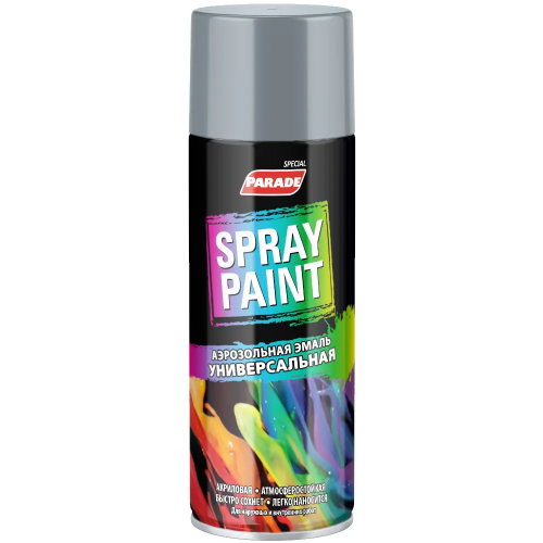Аэрозольная эмаль универсальная Parade Spray Paint 400 мл серая №335 полуглянцевая