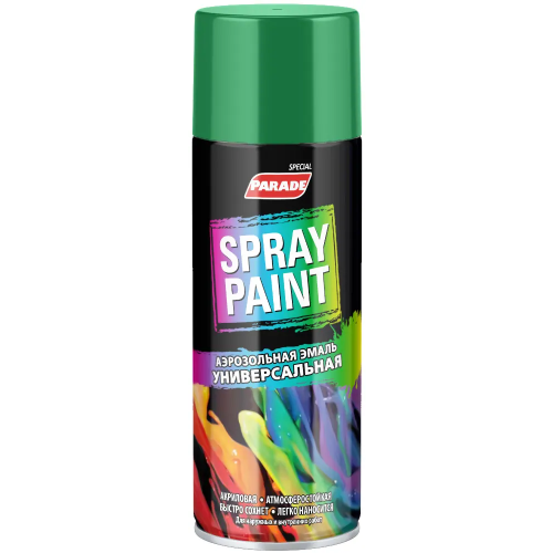 Аэрозольная эмаль универсальная Parade Spray Paint 400 мл зеленая №37 полуглянцевая