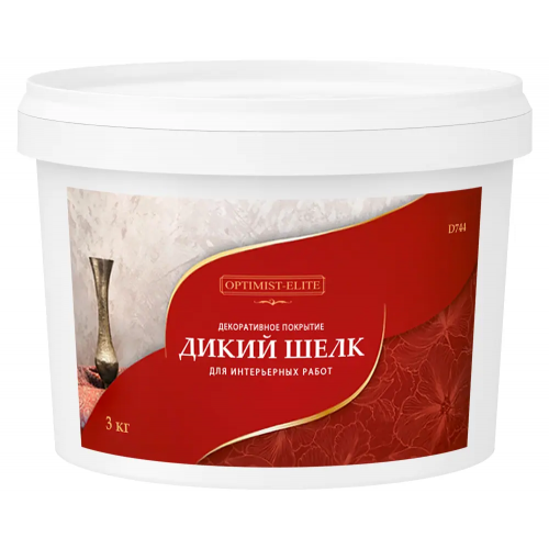 Декоративное покрытие Оптимист Элит D 744 Дикий Шелк 3 кг