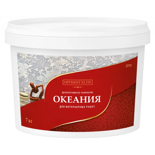 Декоративное покрытие Оптимист Элит D 743 Океания 7 кг белое карта островов 1 1.5 кг/1 кв.м