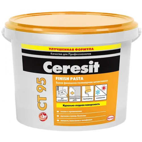 Готовая шпатлевка финишная полимерная Ceresit CT 95 Finish Pasta 5 кг