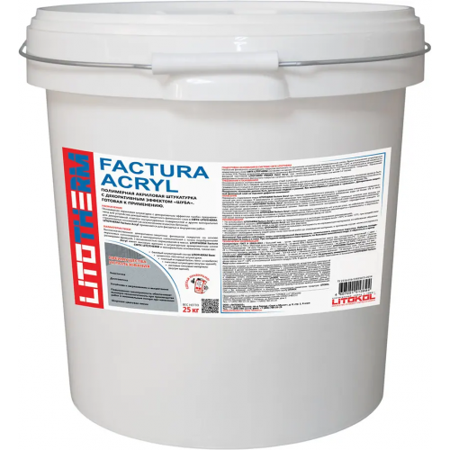 Фасадная акриловая штукатурка с декоративным эффектом шуба Литокол Litotherm Factura Acryl фасадная акриловая штукатурка с эффектом шуба 25 кг 1.5 мм база A