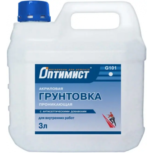 Акриловая грунтовка проникающая Оптимист G 101 3 л