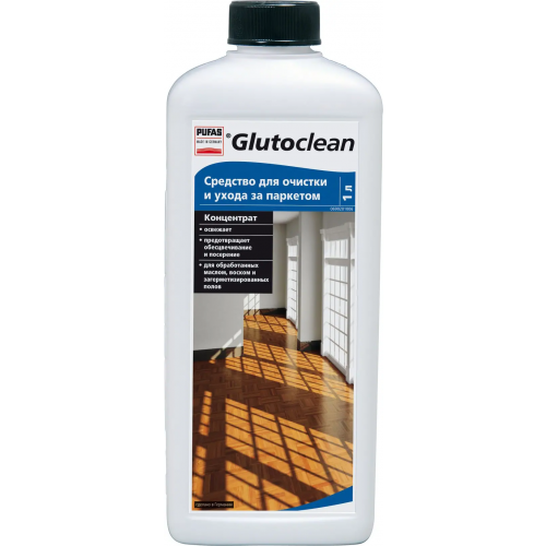 Средство для очистки и ухода за паркетом концентрат Пуфас Glutoclean Parkett Reiniger 1 л