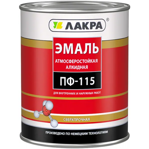 Эмаль атмосферостойкая алкидная сверхпрочная Лакра ПФ 115 1 кг светло голубая глянцевая