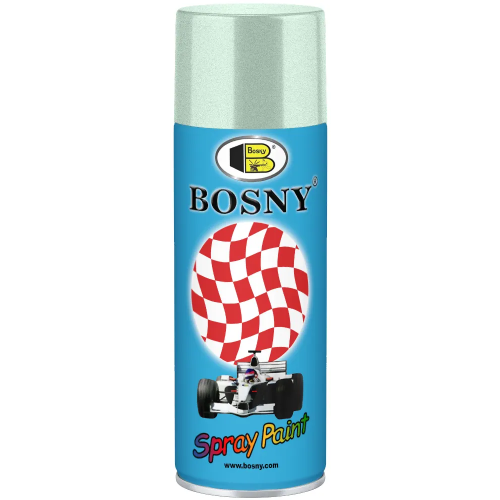 Спрей краска металлик акрилово эпоксидная Bosny Spray Paint 520 мл серебряная
