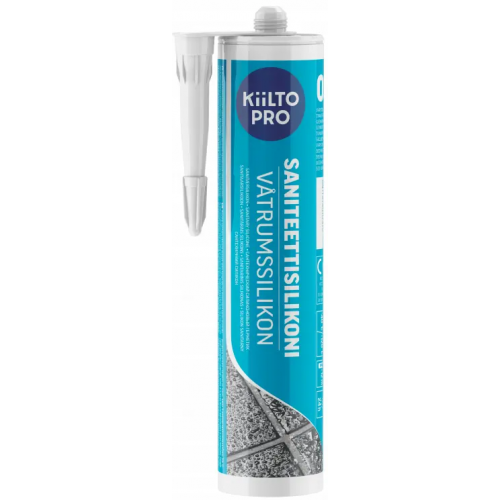 Сантехнический силикон Kiilto Pro Saniteettisilikoni 310 мл темно серый