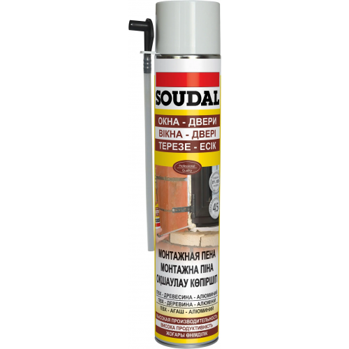 Монтажная пена Soudal Окна Двери 750 мл пистолетная зимняя