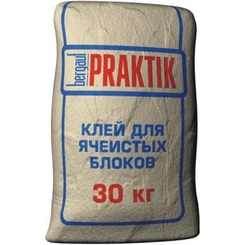 Клей для ячеистых блоков Bergauf Praktik 30 кг неморозостойкий