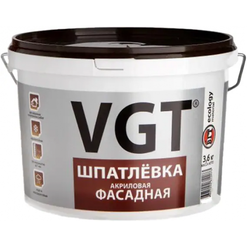 Шпатлевка акриловая фасадная ВГТ 3.6 кг