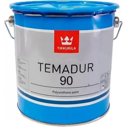 Двухкомпонентная высокоглянцевая полиуретановая краска Тиккурила Temadur 90 3 л база TCL