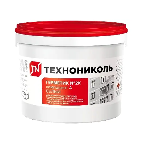 Герметик двухкомпонентный полиуретановый Технониколь 2К герметик 2 комп полиуретановый 12 кг серый