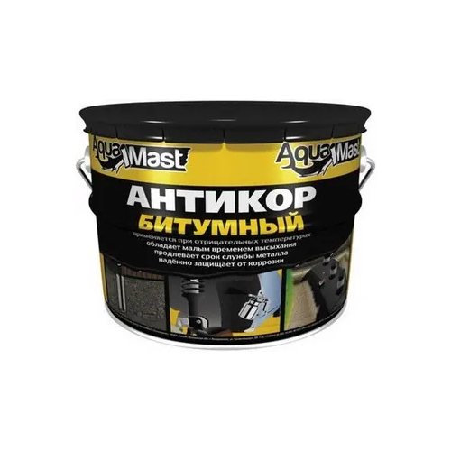 Мастика битумно полимерная антикоррозионная Технониколь Master AquaMast Антикор Битумный 2.4 кг