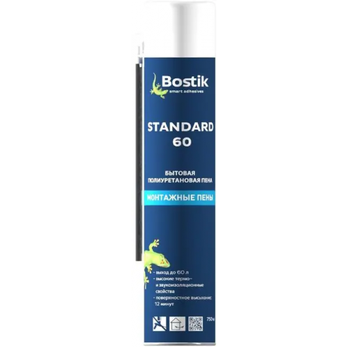 Бытовая полиуретановая монтажная пена Bostik Standard 60 750 мл