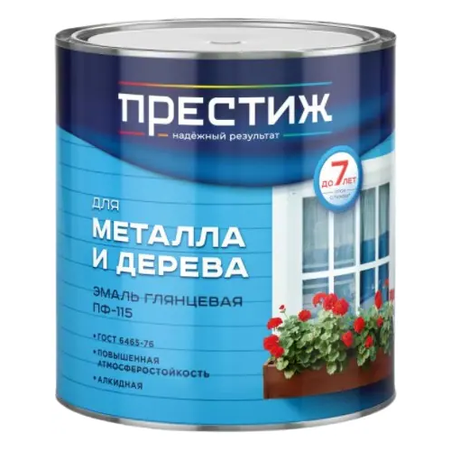 Эмаль для металла и дерева Престиж ПФ 115 6 кг синяя №010