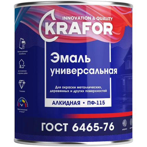 Эмаль универсальная алкидная Крафор ПФ 115 2.7 кг голубая светлая глянцевая