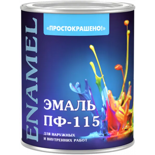 Эмаль для наружных и внутренних работ Простокрашено ПФ 115 900 г белая