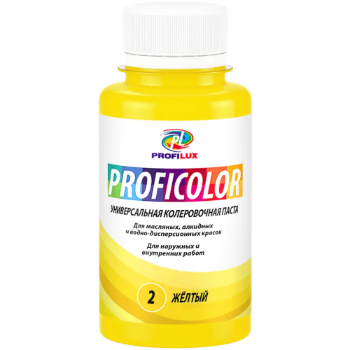 Универсальная колеровочная паста Профилюкс Proficolor 100 мл желтая