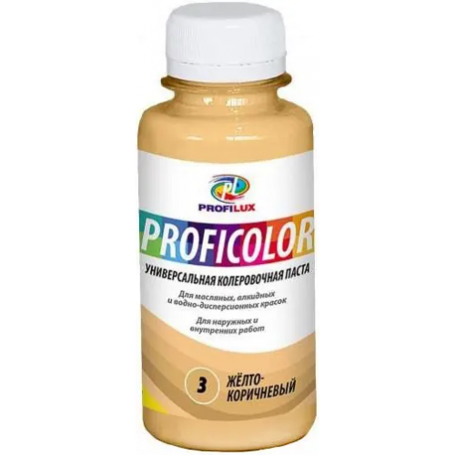 Универсальная колеровочная паста Профилюкс Proficolor 100 мл желто коричневая