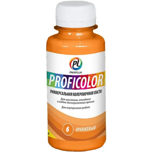Универсальная колеровочная паста Профилюкс Proficolor 100 мл оранжевая