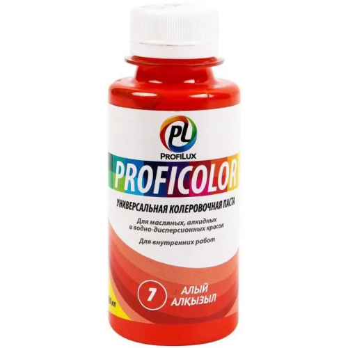 Универсальная колеровочная паста Профилюкс Proficolor 100 мл алая