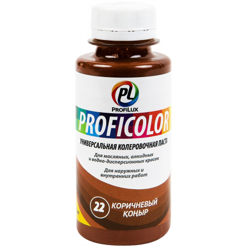 Универсальная колеровочная паста Профилюкс Proficolor 100 мл красно коричневая