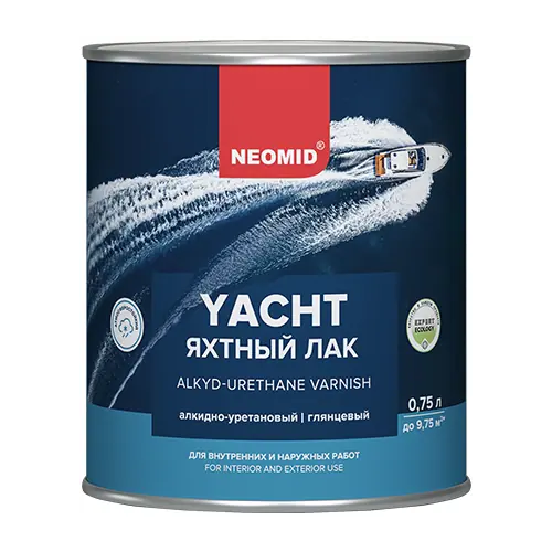 Лак яхтный алкидно уретановый Неомид Yacht 750 мл полуматовый