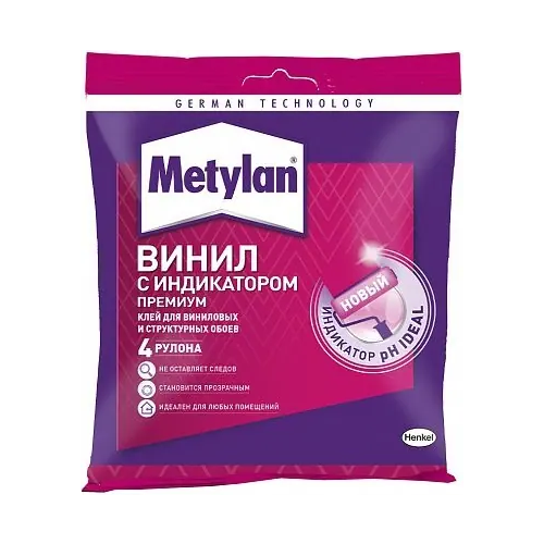 Клей для виниловых и структурных обоев Метилан Винил Премиум с Индикатором 100 г
