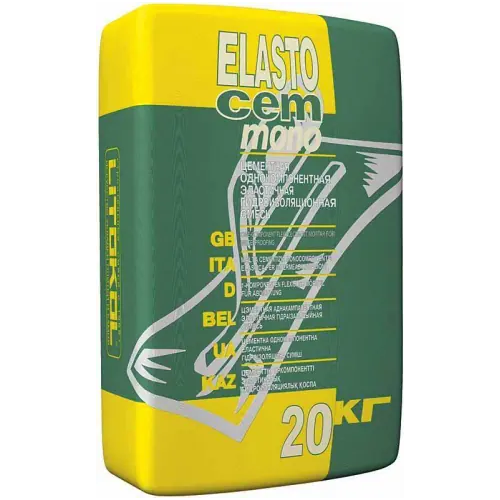 Цементная эластичная гидроизоляционная смесь Литокол Elastocem Mono 20 кг
