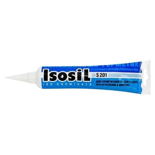 Силиконовый герметик Iso Chemicals Isosil S201 Универсальный 115 мл белый