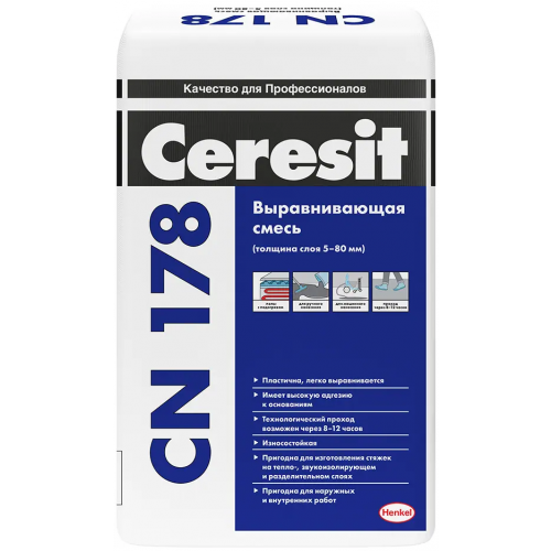 Выравнивающая смесь Ceresit CN 178 25 кг