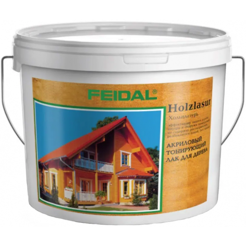 Акриловый тонирующий лак для дерева Feidal Novatic Holzlasur 5 л орех