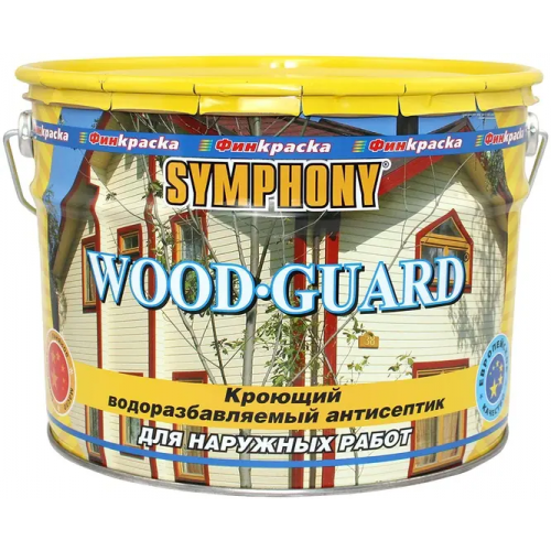 Кроющий водоразбавляемый антисептик Финкраска Симфония Wood Guard 3 л база VVA