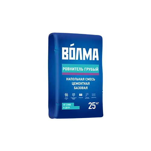 Напольная смесь цементная базовая Волма Ровнитель Грубый 25 кг