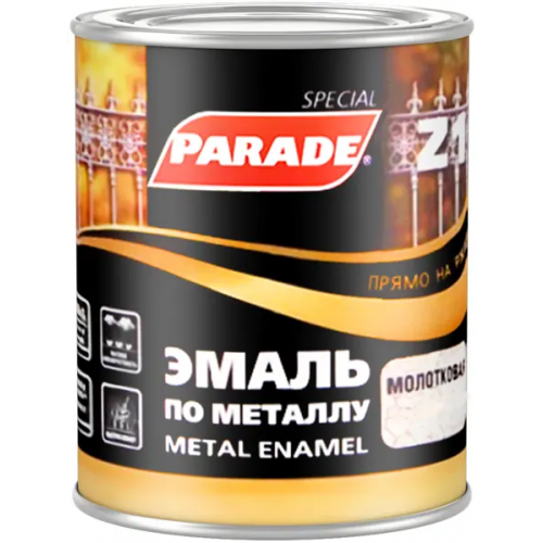 Эмаль по металлу прямо на ржавчину Parade Z1 750 мл серая №543 321 молотковая