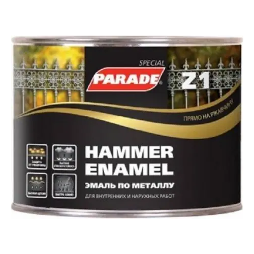 Эмаль по металлу прямо на ржавчину Parade Z1 450 мл темно зеленая №543 188 гладкая