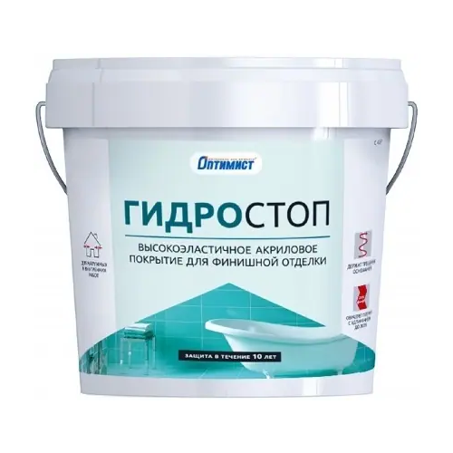 Высокоэластичное акриловое покрытие для финишной отделки Оптимист C 407 Hydrofix 3.5 кг