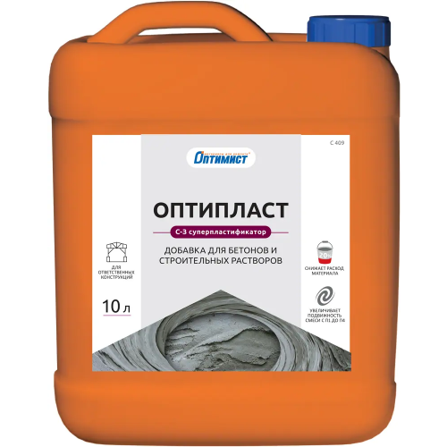 Пластифицирующая добавка Оптимист C 409 Оптипласт 10 л