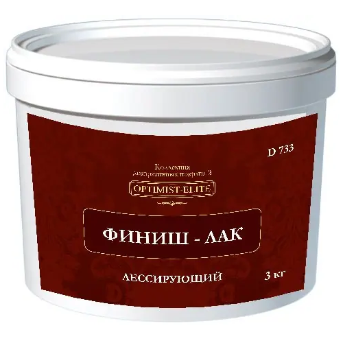 Финиш лак лессирующий Оптимист Элит D 733 3 кг