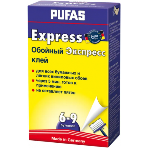 Обойный клей универсальный экспресс для легких обоев Пуфас Express 200 г