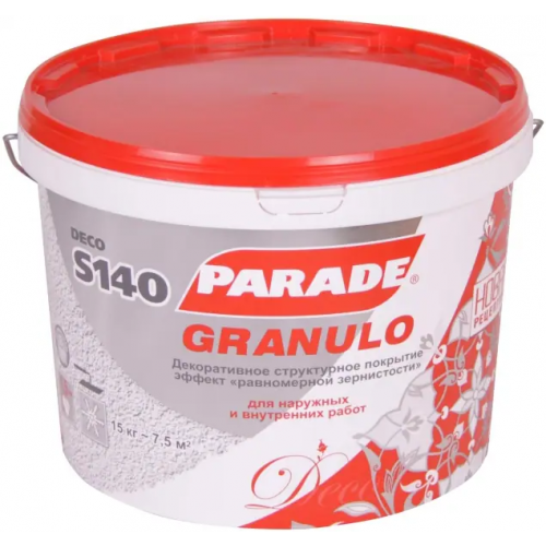 Декоративное структурное покрытие Parade S140 Granulo 15 кг