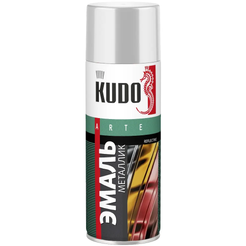 Эмаль металлик универсальная Kudo Arte Reflective Finish 520 мл алюминий