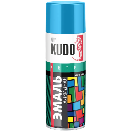 Эмаль алкидная универсальная Kudo Arte Gloss Finish 3P Technology 520 мл голубая RAL 5012