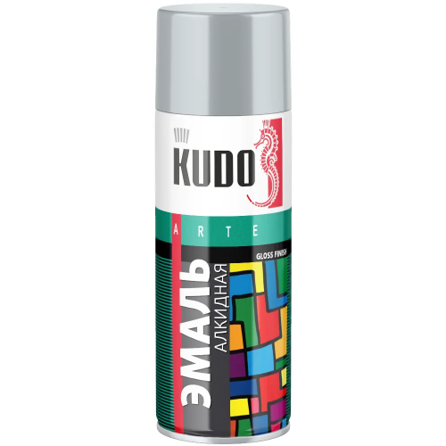 Эмаль алкидная универсальная Kudo Arte Gloss Finish 3P Technology 520 мл серая RAL 7040