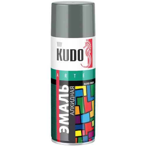 Эмаль алкидная универсальная Kudo Arte Gloss Finish 3P Technology 520 мл темно серая RAL 7012