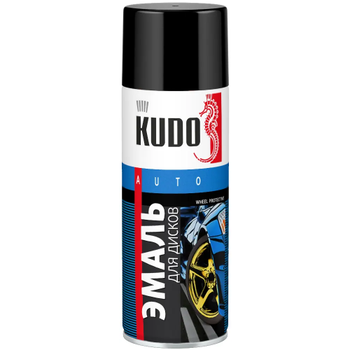 Эмаль для дисков Kudo Auto Wheel Protective Coating 520 мл черная RAL 5203