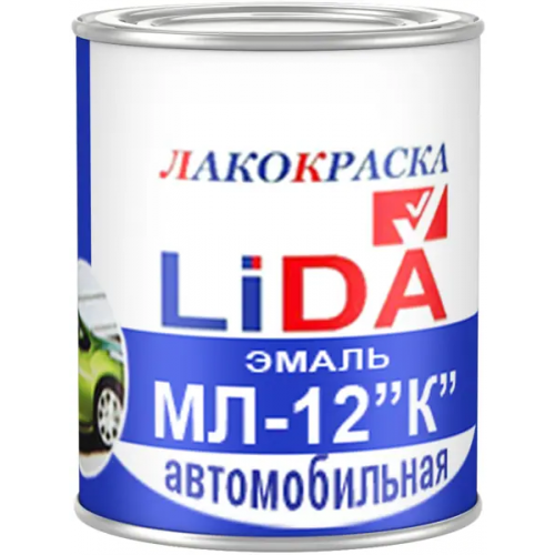 Эмаль для окраски автомобилей Лакокраска Lida МЛ 12 К 2 кг синяя