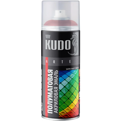 Полуматовая акриловая эмаль Kudo Arte Satin Matt Finish 520 мл сигнально фиолетовая