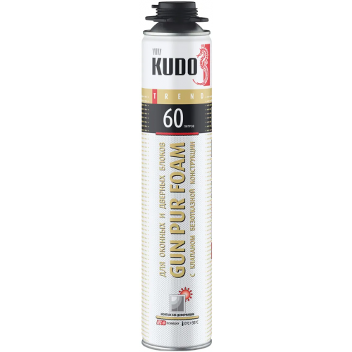 Профессиональная монтажная пена Kudo Trend Gun Pur Foam 60 1 л летняя